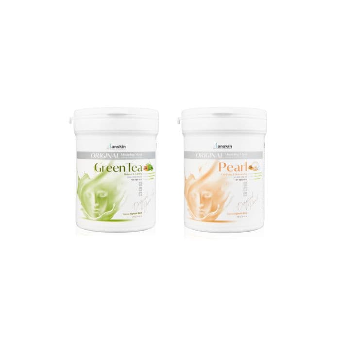 Anskin Modeling Mask - (240g) - Green Tea (1ea) + Pearl (1ea) Set