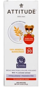 ATTITUDE Attitude Baby Sunscreen Spf 30 - 100% Mineral - Fragrance Free