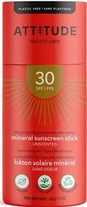 ATTITUDE Attitude Mineral Sunscreen Stick Unscented SPF 30