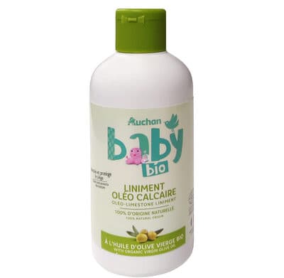 Auchan Baby Bio Liniment oléo calcaire à l'huile d'olive vierge bio
