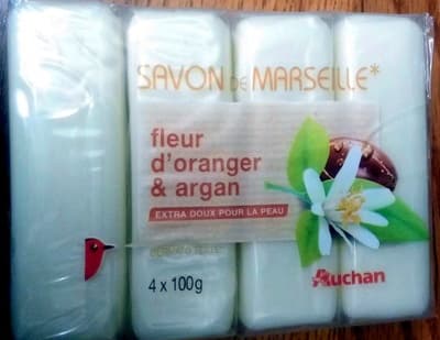 Savon de Marseille fleur d'oranger et argan