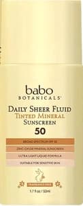Babo Botanicals Babo Botanicals Daily Sheer Fluid Tinted Mineral Sunscreen Lotion SPF 50