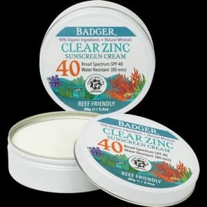 Badger Clear Sport Sunscreen Cream In A Tin - Spf 40