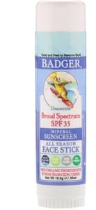 Badger Company Badger Company Natural Mineral Sunscreen Face Stick, SPF 35, Unscented