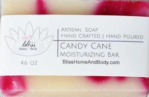 Bliss Home And Body Bliss Home And Body Candy Cane Natural Soap