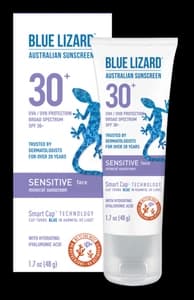 Blue Lizard Sensitive Face Mineral Sunscreen Spf 30+