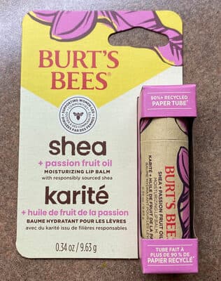 Shea + Passionfruit Lip Balm in Paper Tube