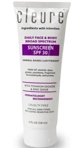 Cleure Cleure Natural Zinc Oxide Sunscreen SPF 30