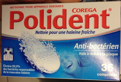 Polident anti-bactérien