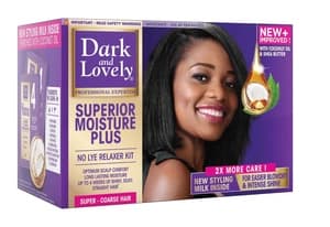Dark and lovely Moisture Plus No Lye Relaxer Super