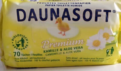 papier toilette humide premium camomille & aloe vera