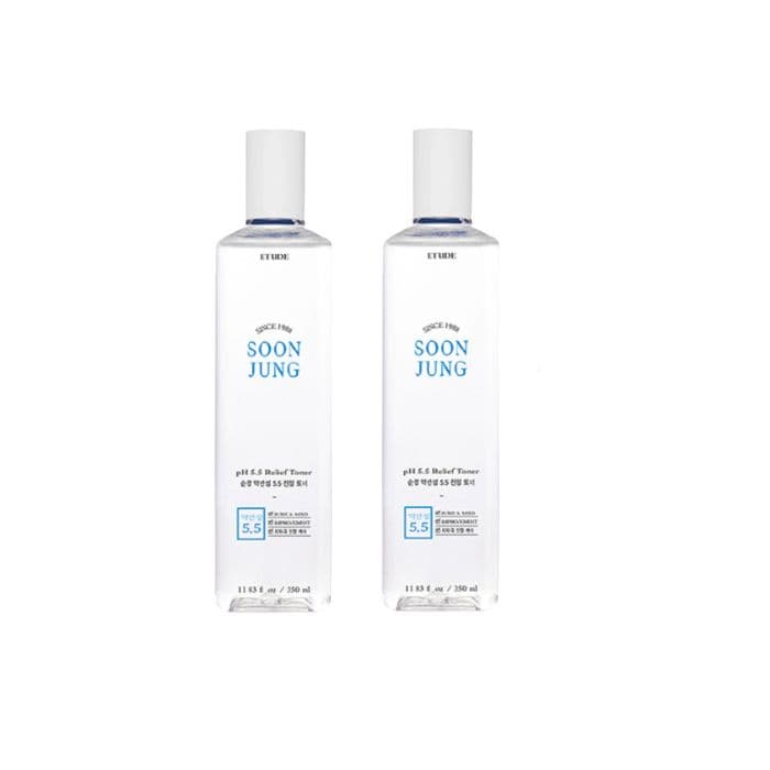 ETUDE Soon Jung PH 5.5 Relief Toner - 350ml (2ea) Set