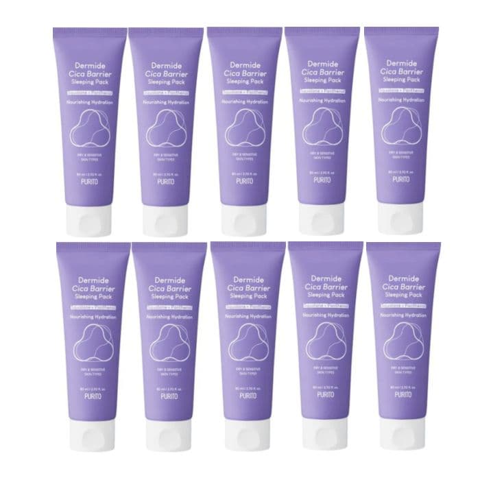 Purito SEOUL Dermide Cica Barrier Sleeping Pack - 80ml (10ea) Set