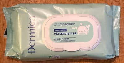 Parfymefri våtservietter for baby