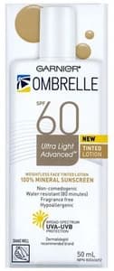 Garnier Garnier Ombrelle Tinted Ultra Light Face Mineral Sunscreen Lotion Spf 60