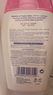 Gel Extra Doux de Toilette Intime à l'extrait d'hamamélis