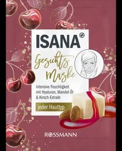 Isana Gesichtsmaske Hyaluron, Mandelöl & Kirsch-Extrakt