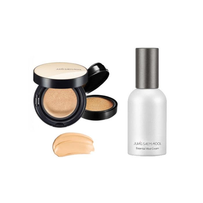 JUNGSAEMMOOL Essential Skin Nuder Cushion SPF50+ PA+++ (With Refill) - 14g+14g - 19 Light (1ea) + Essential Mool Cream - 30ml (1ea) Set
