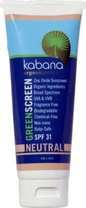 Kabana Organic Skincare Green Screen® Organic Sunscreen SPF 31 Tinted – Neutral – Soy Free