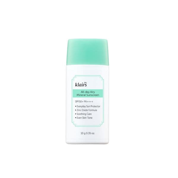 Klairs All-day Airy Mineral Sunscreen SPF50+ PA++++ - 10g