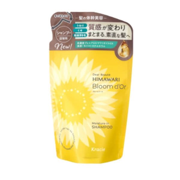 Kracie Dear Beaute Himawari Bloom d'Or Moisture-in Shampoo Refill - 330ml