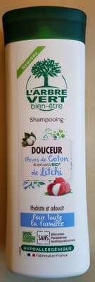 Shampooing L'arbre vert Douceur fleurs de coton & extraits de litchi