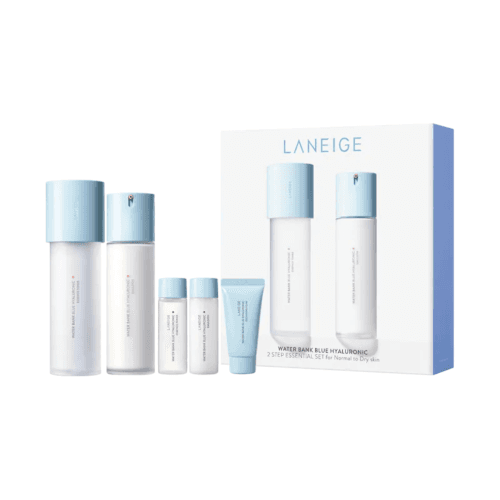 LANEIGE Water Bank Blue Hyaluronic 2 Step Essential Set (For Dry Skin) - 5 Items