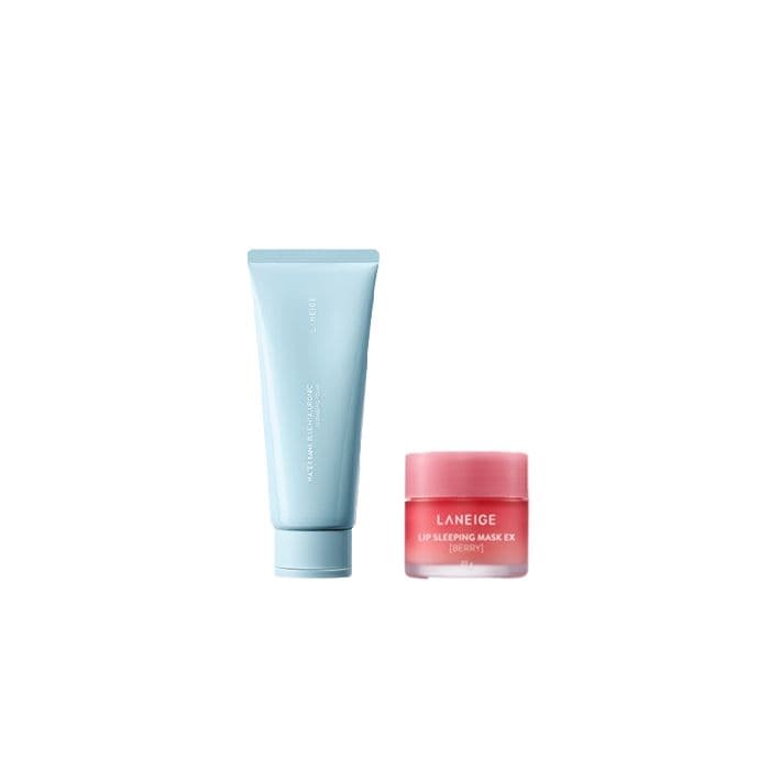LANEIGE Water Bank Blue Hyaluronic Cleansing Foam - 150g (1ea) + Lip Sleeping Mask EX 20g - Berry (1ea) Set
