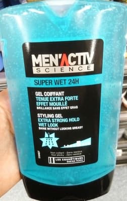 Gel coiffant tenue extra forte effet mouillé