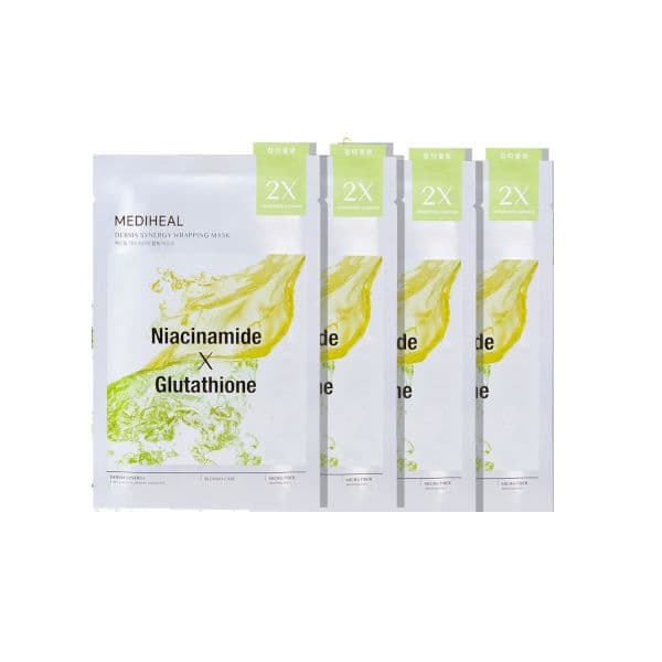 Mediheal Derma Synergy Wrapping Mask Sheet for Blemish (Niacinamide x Glutathione) - 4pcs