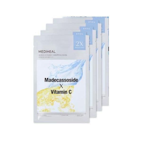 Mediheal Derma Synergy Wrapping Mask Sheet for Toning Care (Madecassoside x Vitamin C) - 4pcs