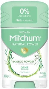 Mitchum Women 24hr Natural Vegan Deodorant Stick With 96% Natural Ingredients Aluminium Free