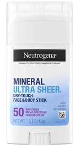 Neutrogena Neutrogena Mineral Ultra Sheer Face And Body Sunscreen Stick - SPF 50