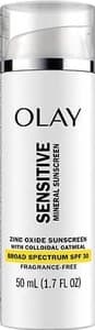 OLAY Olay Sensitive Mineral Sunscreen Zinc Oxide Sunscreen Broad Spectrum SPF 30