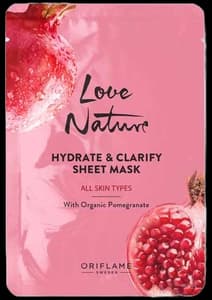 Oriflame Love Nature Hydrate & Clarify Sheet Mask