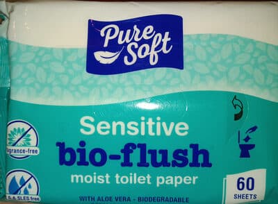 sensitive bio-flush moist toilet paper
