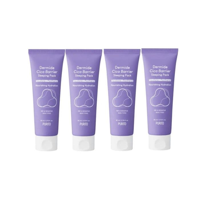 Purito SEOUL Dermide Cica Barrier Sleeping Pack - 80ml (4ea) Set