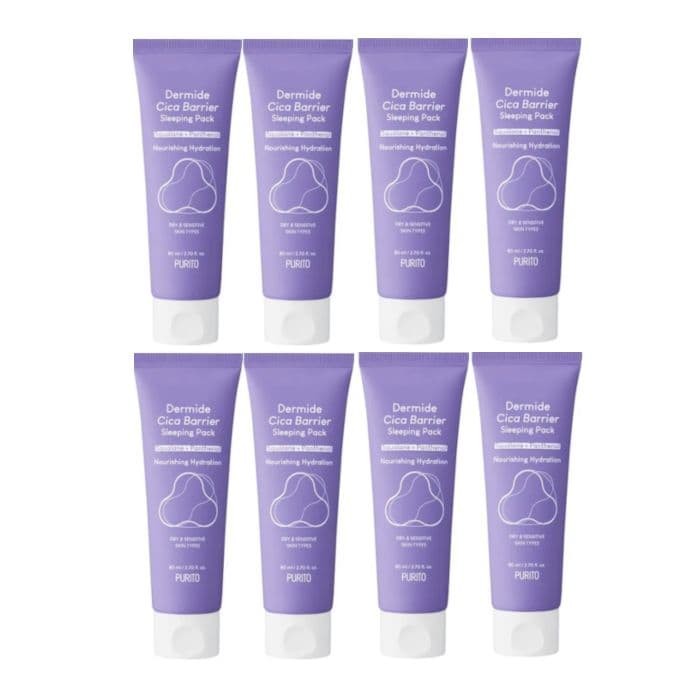 Purito SEOUL Dermide Cica Barrier Sleeping Pack - 80ml (8ea) Set