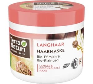 Terra Naturi Langhaar Haarmaske Bio-Pfirisich & Bio-Rizinusöl