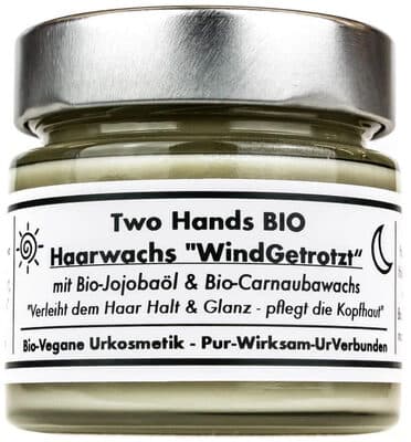 Two Hands BIO Haarwachs „WindGetrotzt“ mit Bio-Sanddorn & Bio-Carnaubawachs - Bartwachs