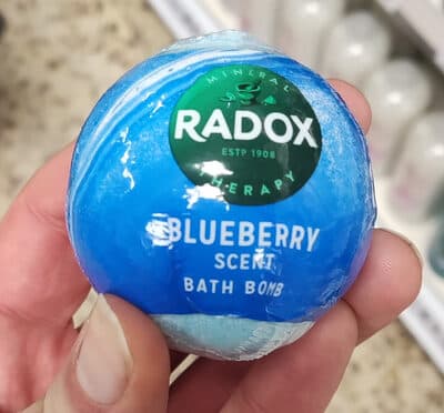 radox blueberry bath bomb
