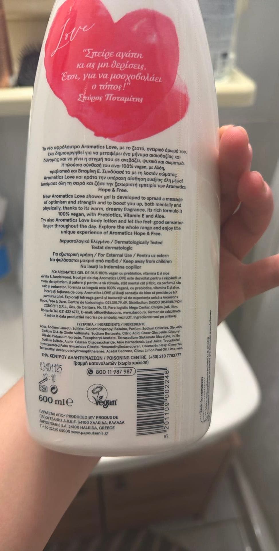 Aromatics Love Shower Gel, 600 ml